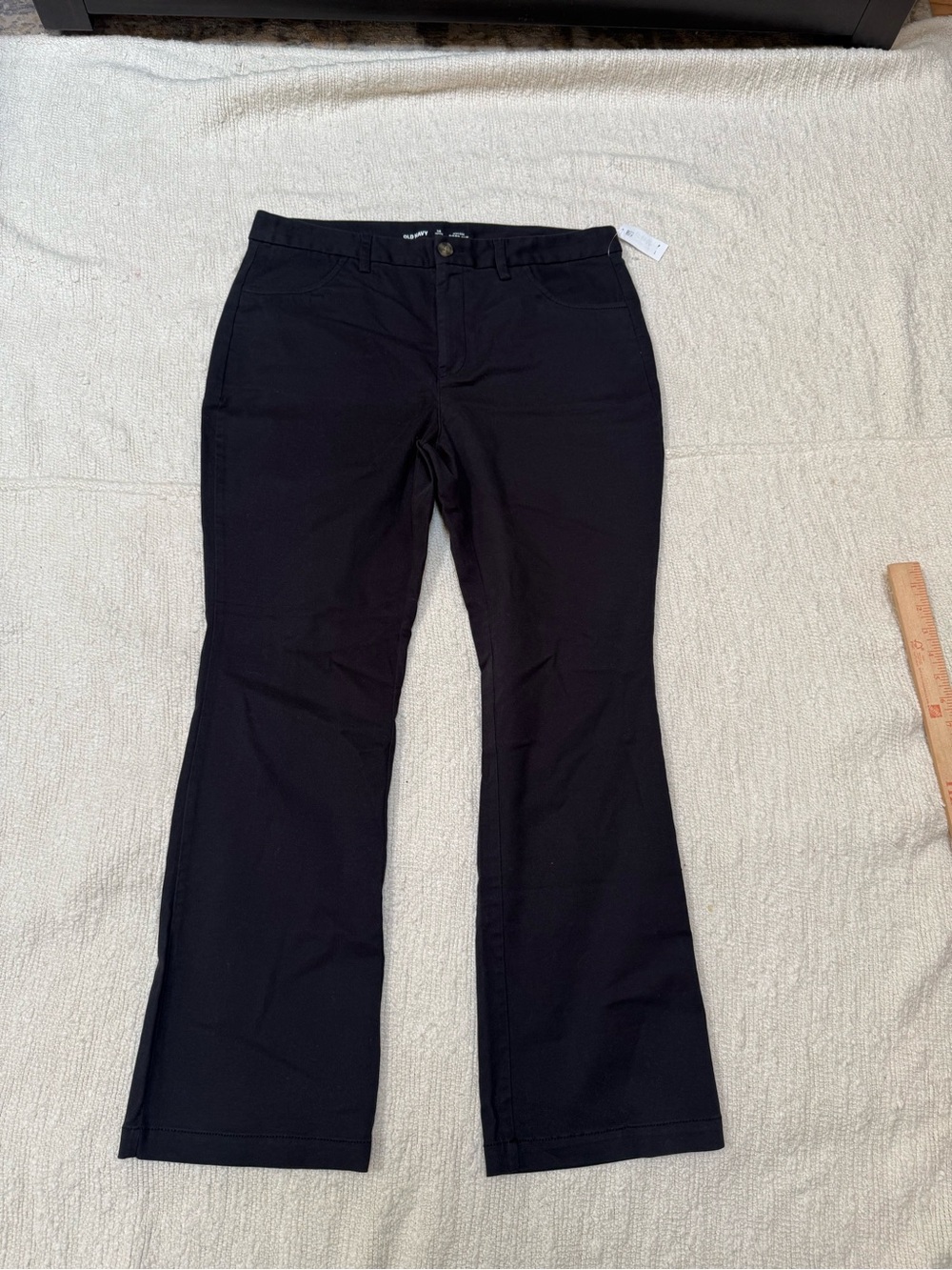 Old Navy High Rise Bootcut Black Pants 14P NEW